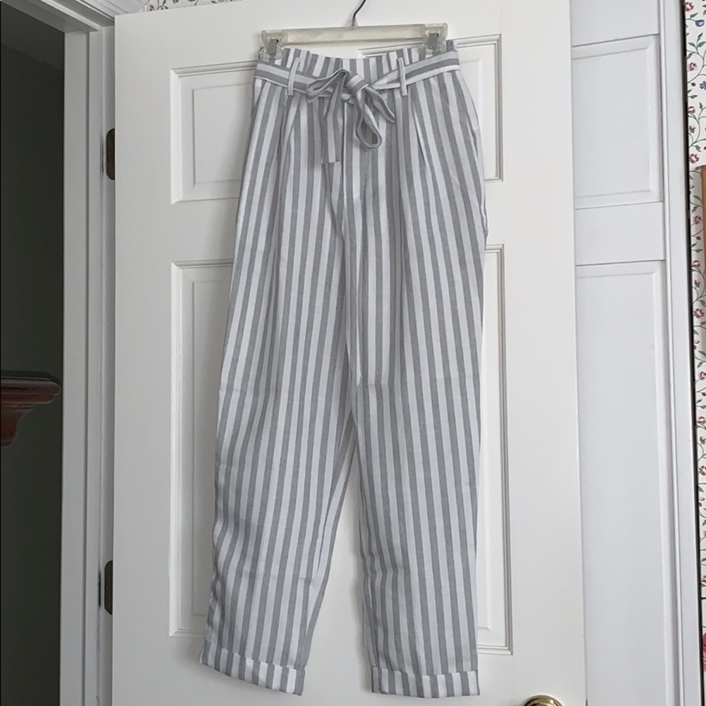 Linen striped pants